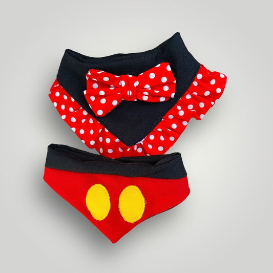 Bandanas de Mickey y Minnie para mascotas