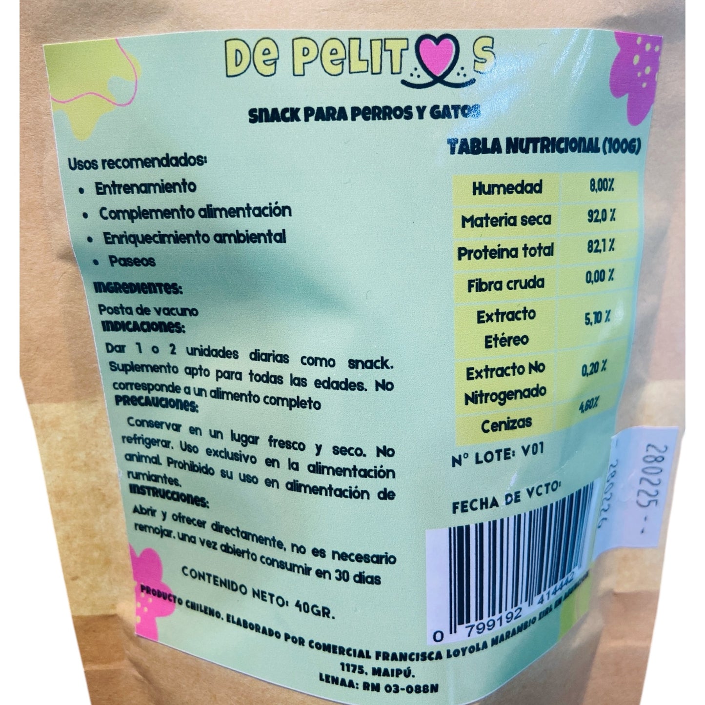 Posta de Vacuno Deshidratada (40g)