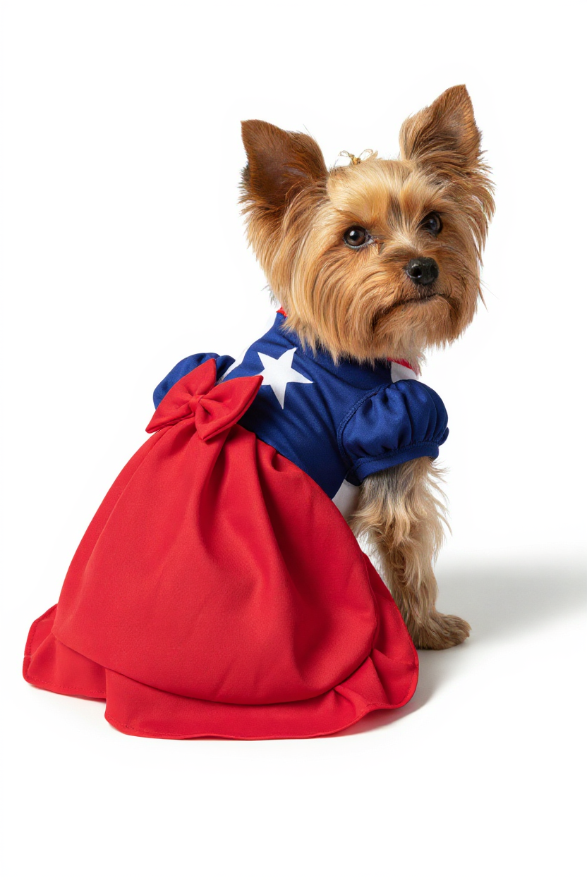 Vestido Mascotas Bandera Chilena