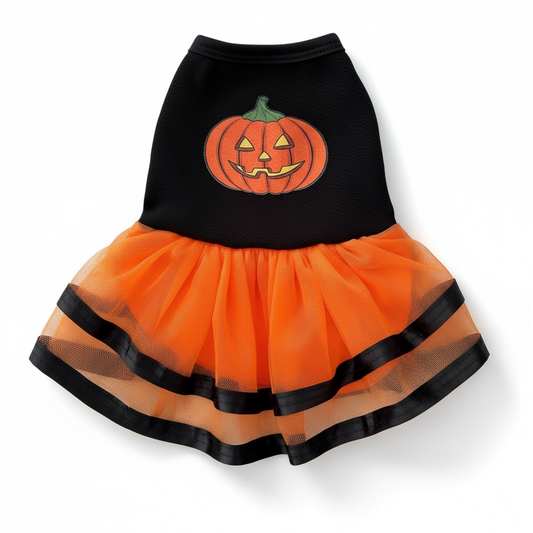 Vestido Calabaza para perros o gatos