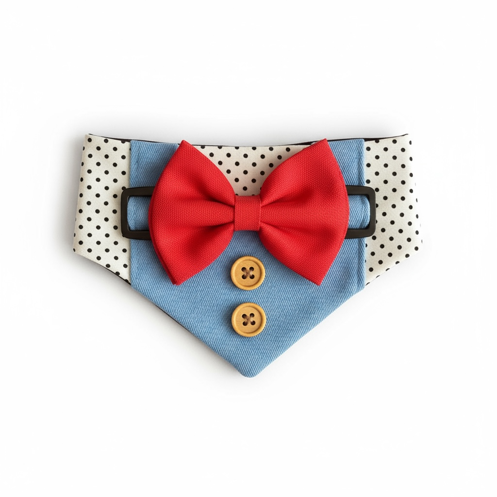 Bandana "Lunares & Moño" para mascotas con estilo