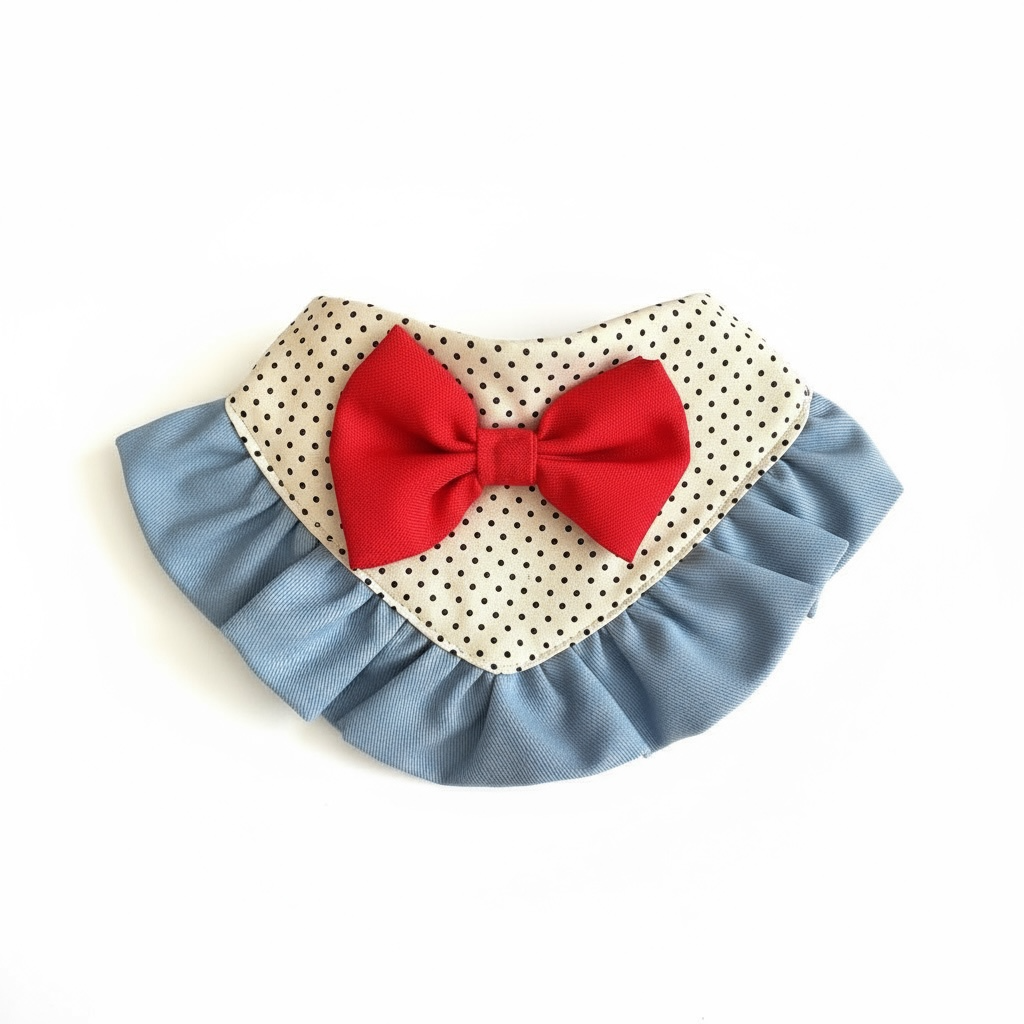 Bandana "Lunares & Moño" para mascotas con estilo