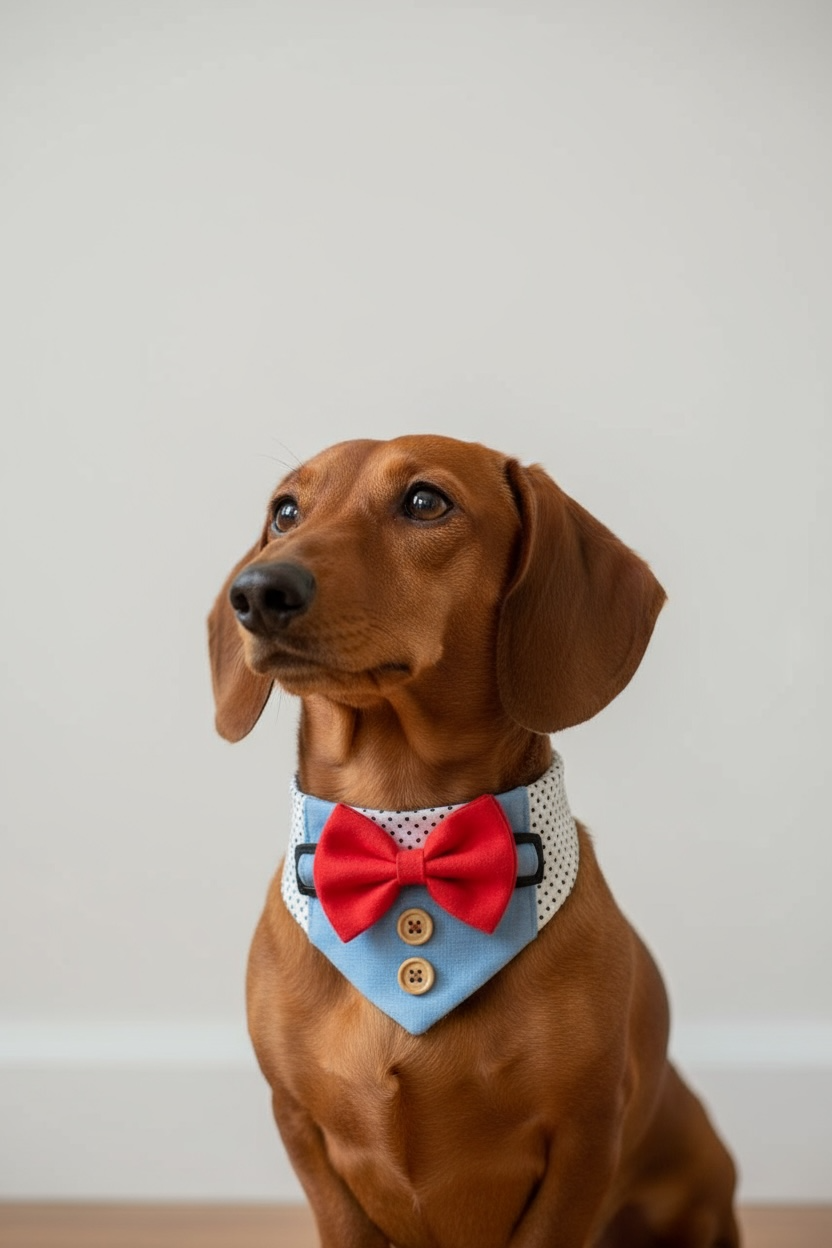 Bandana "Lunares & Moño" para mascotas con estilo