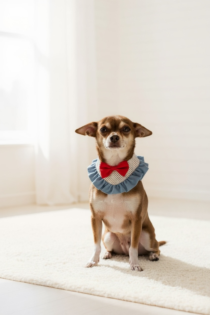 Bandana "Lunares & Moño" para mascotas con estilo