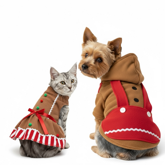 Trajes de Galleta Navideña para perros y gatos