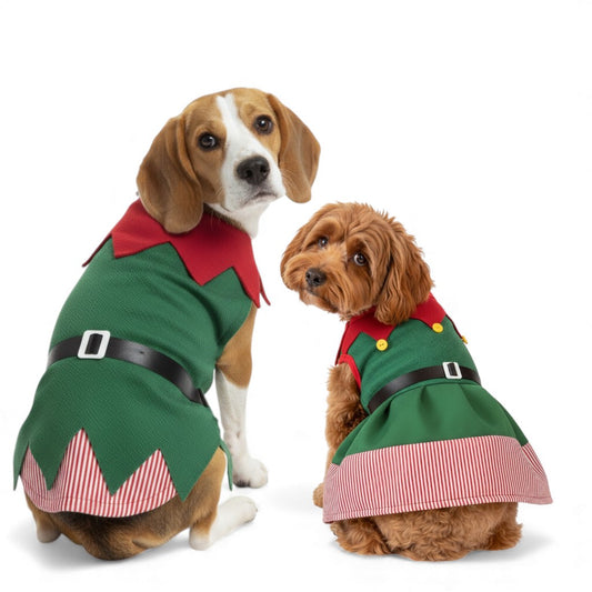 Trajes de Duendes Navideños para perros y gatos