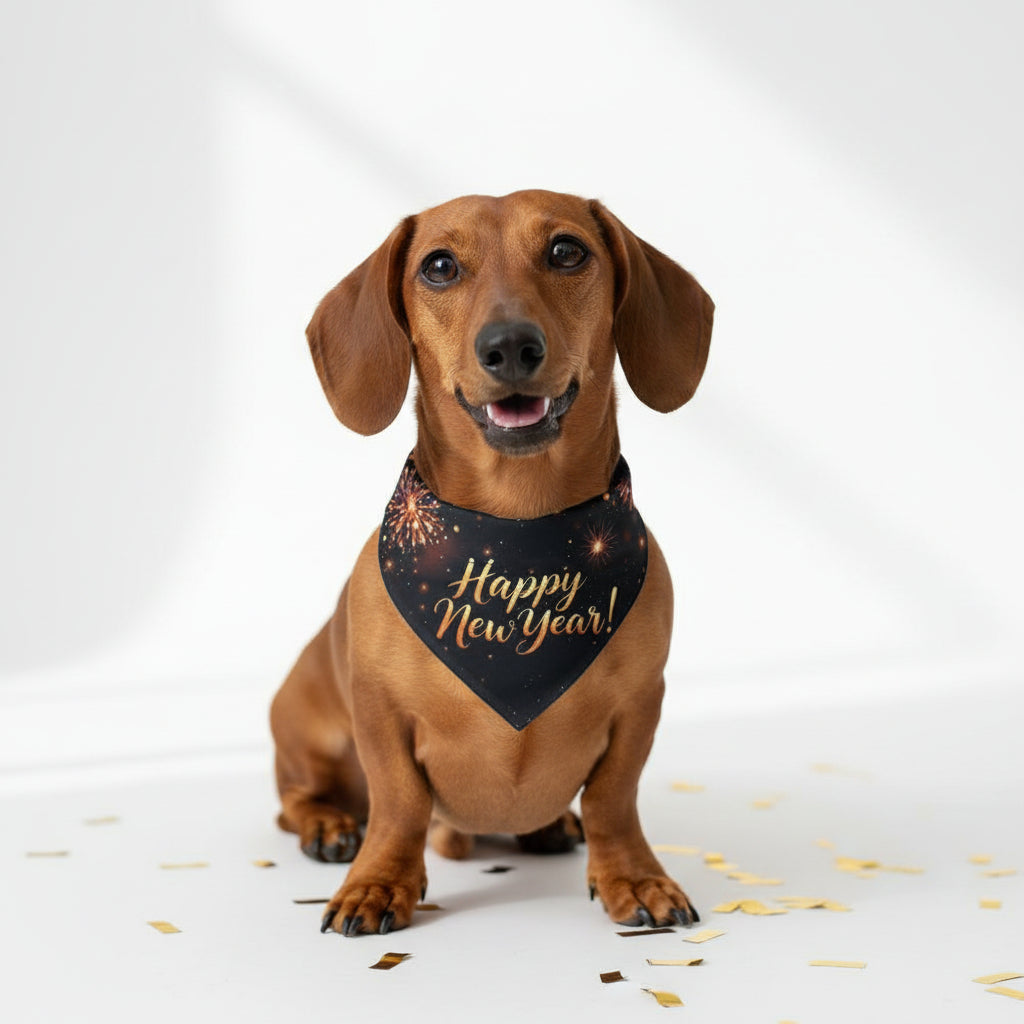 Bandanas Año Nuevo Perro y Gato