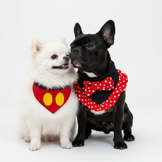 Bandanas de Mickey y Minnie para mascotas
