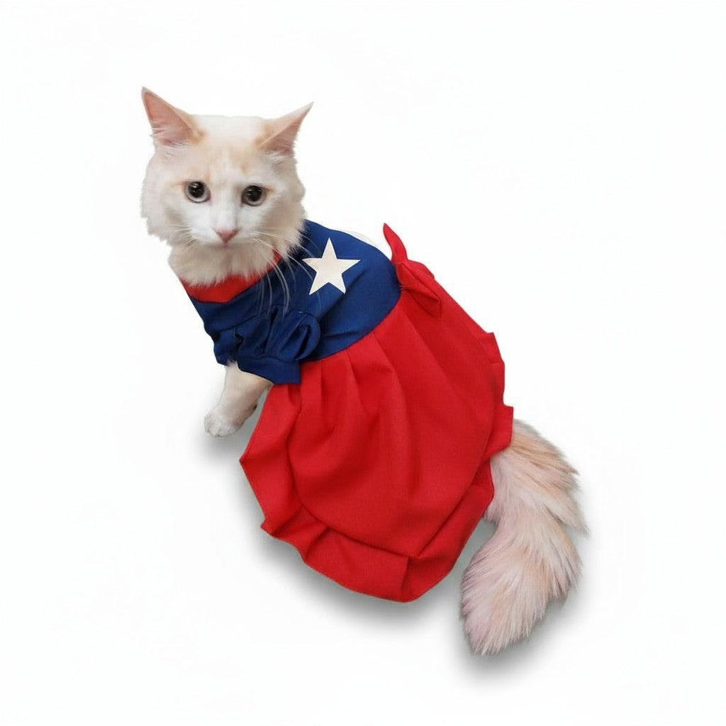 Vestido Mascotas Bandera Chilena